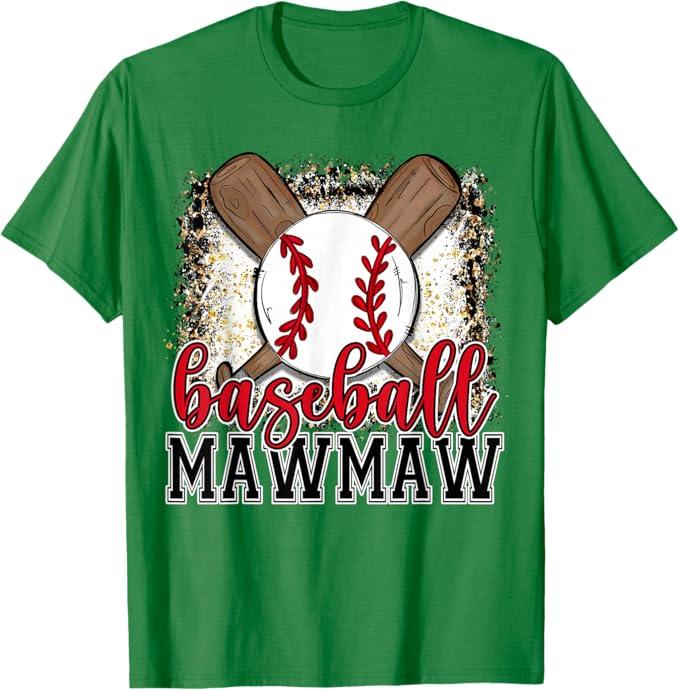 Baseball Mawmaw Leopard Baseball Lovers Family Matching T-Shirt M