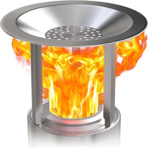 Heat Deflector for Solo Stove Mesa, Portable Fire Pit Heat Deflector with 3 Detachable Legs, Accessory for Mesa Fire Pit, Captures and Redirects Warmth, 304 Stainless Steel