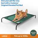 Gale Pacific Coolaroo The Original Cooling Elevated Dog Bed, Indoor and Outdoor, Large, Brunswick Green, 51.00" x 31.50" x 8.00"