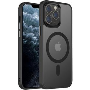 TORRAS - Guardian Magnetic Military Grade Drop Tested & Compatible MagSafe slim Frosted Case designed for Apple iPhone 16 Pro - Black