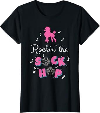 Sock Hop Costume Girls Women Pink Poodle T-Shirt
girl small
