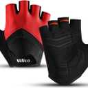 Fingerless Cycling Gloves for Men Women, Bike Gloves for Men Bicycle Accessories, Guantes para Bicicleta Hombre Guantes Ciclismo Hombre (X-Large, Red)