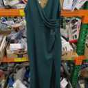 WOOSEA Women Sleeveless V Neck Split Evening Cocktail Long Dress, Size XL