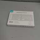 Mini Foldable Bluetooth Keyboard - Portable Wireless Full Size Keyboard (Sync Up to 3 Devices), Ultra-Slim Travel Folding Keyboards for iPhone iPad Mac Android Windows iOS, White