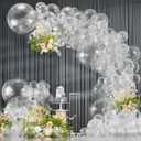 Clear Balloons, 114pcs Transparent Balloons Garland Arch Kit, 18 12 10 5 inch Different Sizes Bubble Clear Balloon for Baby Bridal Shower Wedding Birthday Party Decorations