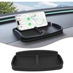 Anti-Slip Car Dash Grip Pad for Cell Phone, Keychains, Sun Glasses,Stand for Navigation Cell Phone (Black)