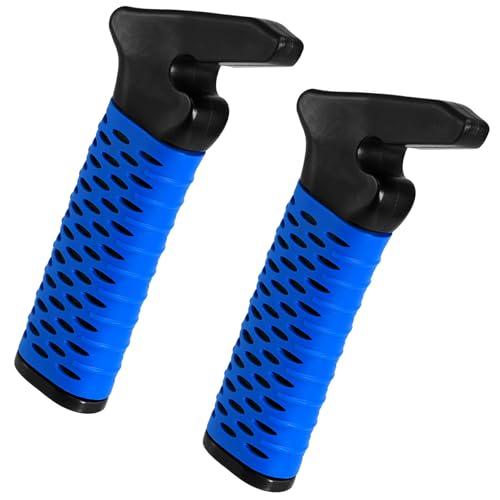 CAidRE Elderly Car Door Handle Assist Support - Auto Grab Cane for Seniors & Handicapped, Portable Mobility Aids for Getting Out of Car- Blue, 2 Pack