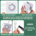 Qunclay 1 Pcs 4 Inch Small Window Fan 110v Kitchen Exhaust Fan 76 Cfm 2400r/min, 18w 65m/h Extractor Vent Bathroom Wall Ventilation with Anti Backflow Check Valve Chain Switch