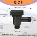 Upgrade 1/2 MPT 571-VAC-CHK-A RV Vacuum Breaker Check Valve for Camper RV Black Tank System Replace b&b Model 571 Check valve