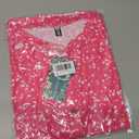 CiCiBird Womens Casual V Neck Blouses Button Down Shirts Long Sleeve Floral Print Business Work Tops (Pink, M)