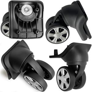 NUOZE Duel Spinner Luggage Wheels Replacement for Suitcase, Wheels Parts Roller Suitcase Tourister Travel Trunk Caster Luggage Replacement Kit (Sliver- 4pcs)