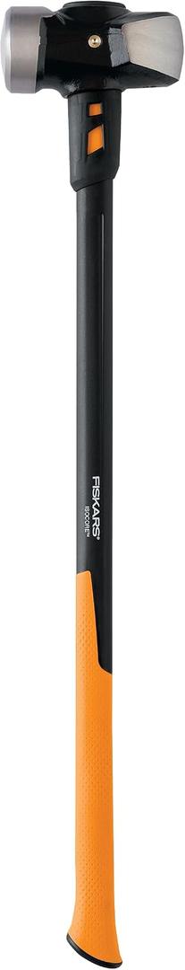 Fiskars PRO IsoCore 10 lb Sledge Hammer, 36", Shock-Absorbing Handle, Wedged Demolition Face, Orange/Black