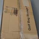 Golf Bag Storage Garage Organizer - Golf Bag Stand Fit for 2 Bag, Extra Clubs, Balls, Shoes, and Golf Equipment Accessories, Golf Storage Rack for Garage, Club, Shed