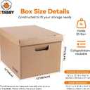 File Storage Boxes with Lids, Photo Storage, Letter/Legal Size, 4-pack | Heavy-Duty Kraft Board with 3-Ply Reinforced Walls, Handles and Lids for Long-Term File and Photo Storage,12x16x10 Inches