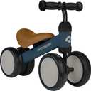 Retrospec Cricket Baby Balance Bike, 4-Wheel Ride-On Toy for Ages 12-24 Months  First Bike & Toddler Bike for 1 Year Old Boys & Girls, First Birthday Gift (Navy)