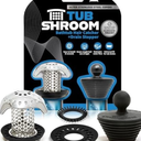 TubShroom Ultra Revolutionary Bath Tub Drain Protector Hair Catcher/Strainer/Snare, Stainless Steel, Stainless Combo Pack of 2