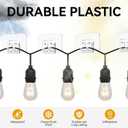 100Pcs Outdoor String Light Hooks  Heavy Duty Adhesive Wall Hooks for Hanging Christmas Lights, Waterproof Clear Cable Clips for Indoor & Outdoor Decor, No-Drill Wall-Safe Rope Organizers