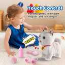Ylpaprm Walking Cat Set Interactive Talking Toy Kitten Repeat What You Say Robot Cat Toy for Girl Singing Dancing Touch Control with Leash Wagging Tail Nodding Plush Electric Ragdoll Kitty for Kid