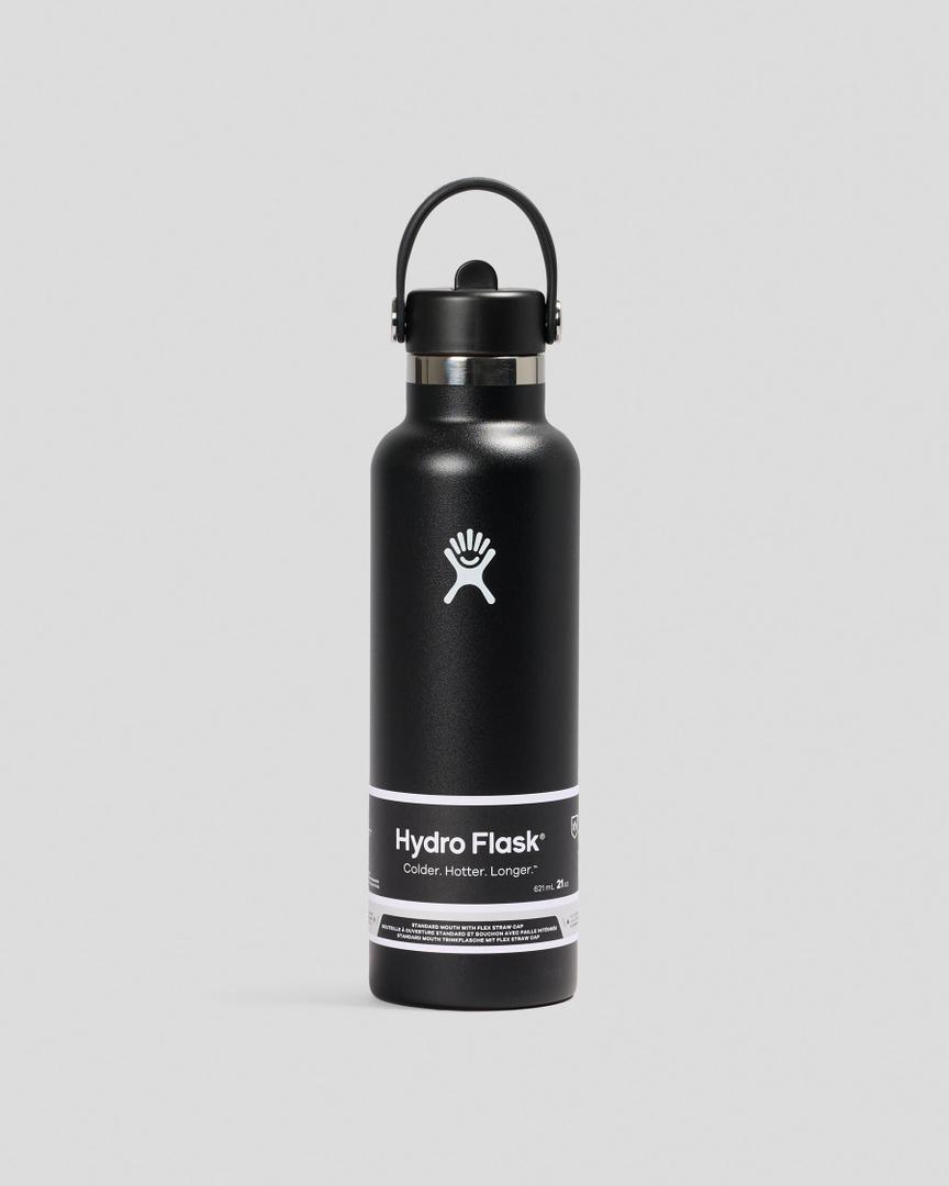 Hydro Flask Water Bottle - Insulated Stainless Steel - Non Spill, Leakproof in 24 Oz Black