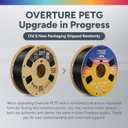 OVERTURE PETG 3D Printer Filament 1.75mm, Neatly Wound Durable PETG 1kg Spool (2.2lbs), Strong Toughness Filament, Dimensional Accuracy +/- 0.02mm, Fit Most FDM Printers (Black (1-Pack))