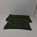 H.VERSAILTEX Extra Thick Chenille Striped Pattern Bath Rugs for Bathroom Non Slip - Soft Plush Shaggy Mats Floor, Indoor Entryway (Bronze Green, 32 x 20 Plus 24 17 Inches)