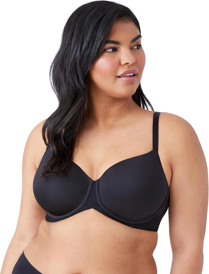 Wacoal Women's Ultimate Side Smoother Underwire T-Shirt Bra (34DD, Black)