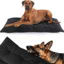 MABOZOO Chew Proof Indestructible Dog Beds for Aggressive Chewers,Durable Dog Crate Pad,Washable Tough Pet Mats for Kennel,Black,M 18x29 in