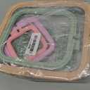 ZOCONE 4 Pcs 4 Size Square Embroidery Hoops, ABS Plastic Embroidery Hoops Cross Stitch Hoops Embroidery Frames for Sewing, Needlework, Embroidery Projects (Size-3", 4.3", 6.5", 8.7")