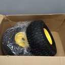 2PCS 15x6.00-6 Lawn Mower Tires, 4 Ply Tubeless 15x6-6 Front Tire Assembly Replacement for Craftsman/John Deere/Cub Cadet Riding Mowers,570lbs Capacity,3" Offset Hub,3/4" Bushing