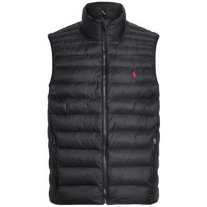 Polo Ralph Lauren Mens Full Zip Puffer Vest (L, Black RedPony)