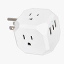 Power up Three Sides Wall Adapter With USB-C & USB-A Charging Ports