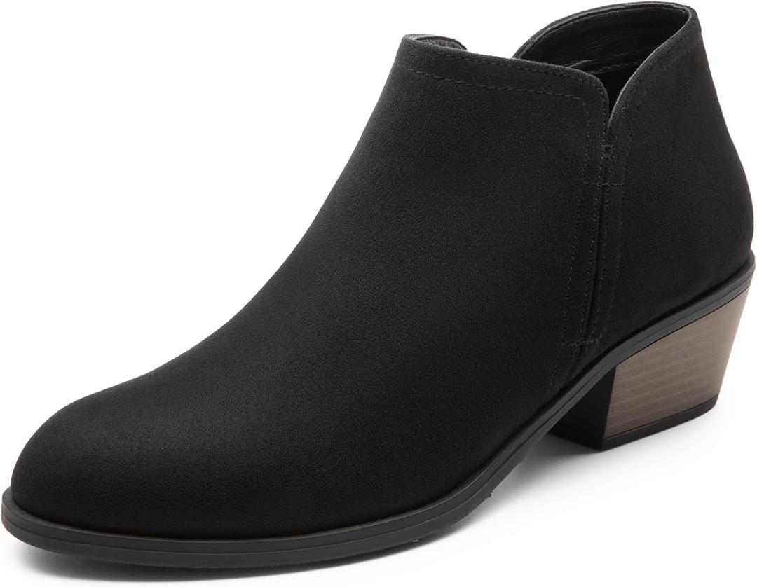 DREAM PAIRS Women's Ankle Boots Low Chunky Heel Comfortable Short Fall Booties Shoes, Size 8.5 