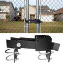 Chain Link Double Gate Latch for 1-3/8 Inch Gate Frames - Strong Arm Design with Padlock Holes,Chain Link Fence Gate Latch for Ranch Fences & Yard Gates