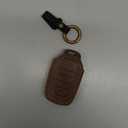 EASYANT for Toyota Tundra Leather Key Fob Cover, Key Fob Case for Toyota Tundra Sequoia Sienna 2021-2024 Smart Key Shell Brown