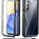 Beasyjoy for Samsung Galaxy A15 5G Case Waterproof, IP68 Underwater with Built-in Screen Protector, Full Body Military Grade Shockproof Dustproof Protective Rugged Cover, Black