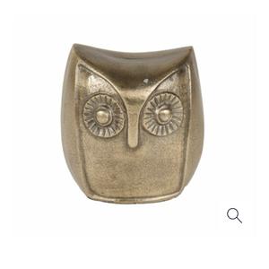 HD Designs Aluminum Owl - Gold 3.6 Inch