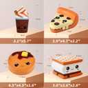 Anboor 4 Pcs Squishies Smore Waffle Cake Pizza Coffee Cup Kawaii Scented Soft Slow Rising Squeeze Stress Relief Kids Toy