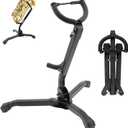 REMAGIC Alto & Tenor Saxophone Stand, Foldable Saxophone Stand Holder Rack, Adjustable Metal Sax Tripod Holder Rack, Portable Musical Instrument Accessories