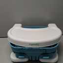 Ingenuity Deluxe Comfort Folding Baby Booster - Adjustable Height - Cushioned - Lightweight, Blue Green- 6M-3Y