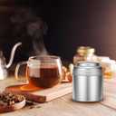 uxcell 9 Pcs Tea Tins Canister with Airtight Double Lids, 8 Fluid Oz Small Round Tin Can Box, Kitchen Canister Containers for Loose Tea Coffee Candy Spices, Red