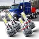Fit For Peterbilt 567 2015-2019 Driving Light Bulbs Combo, 500% Enhanced Visibility With 12000RPM Turbo Fan, Direct Installation, 4-Pack Lighting Bundle