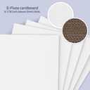 Golden State Art, 25 Pack 16x20 One-side White Corrugated Cardboard Sheets, Flat Cardboard Inserts Layer Pads for Mailing, Packaging or Art Crafts photo backing (1/16" Thick)