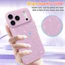 Hython Case for iPhone 17 Pro Case Glitter Cute Sparkly Shiny Bling Sparkle Phone Cases 6.3", Thin Slim Fit Soft TPU Bumper Shockproof Rubber Protective Cover for Women Girls Girly, Lavender Purple