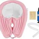 Inflatable Shampoo Bowl, Hair Washing Sink with Detachable Washing Basin for Bedridden, Lightweight Foldable Hair Washing Sink Drain Hose