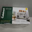 Cuisinart 4 Slice Compact Stainless Steel Toaster with Extra-Wide Slots for Bread, French Toast, Bagels & Pastries, Defrost & Reheat Functions, CPT-180P1, Brushed Stainless, Removable Crumb Tray