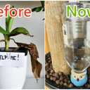 4 Pack Plant Watering Devices, Watering Can Shape Terracotta Watering Spikes, Vacation Self Watering Planter Insert, Automatic Plant Waterer for Indoor Outdoor Plants (Watering Cans)