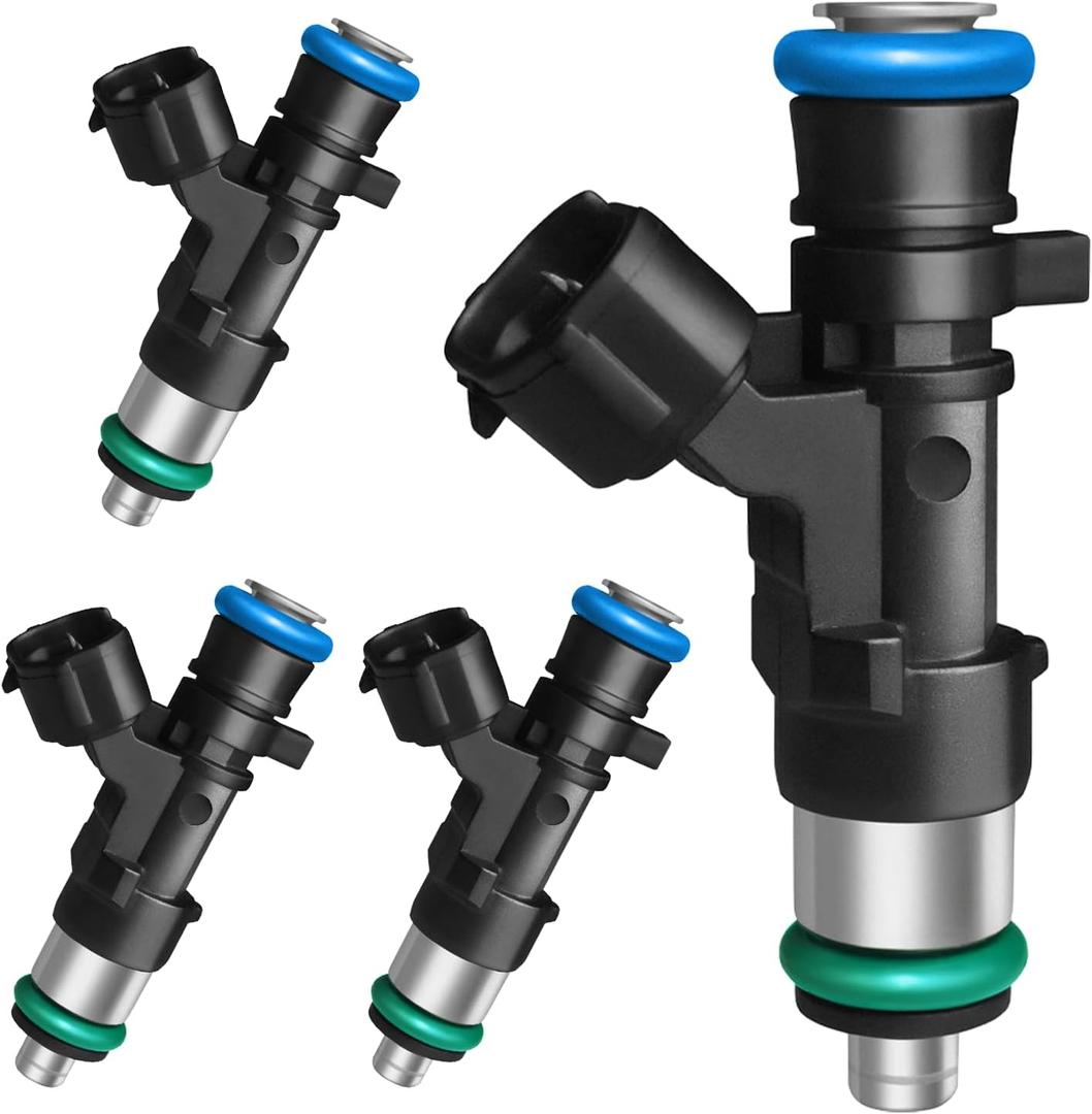 Fuel Injectors Fits For: Nissan Altima/Sentra/Rogue/Rogue Select L4 2.5L 2007-2015, 0280158130(4 Pcs), Black