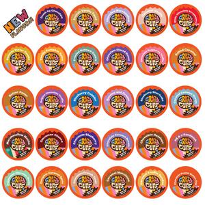 Crazy Cups Flavored Coffee Pods Variety Pack, Medium Roast, Single Serve in Recyclable for Keurig K cups Machines, 50 Count