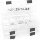 Calcutta 2-Latch Tackle Trays – 4 Pack, Fishing Storage Box Organizer Case