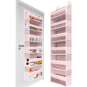 HOMELUX THEORY 1 PC Heavy Duty Over the Door Organizer 55x14x6.7, 6 Large Front & 12 Side Pockets, Hanging Storage Closet Door Organizer for Bedroom, Bathroom and Baby Nursery Storage (Baby Pink) HOMELUX THEORY 1 PC Heavy Duty Over the Door Organizer 55x14x6.7, 6 Large Front & 12 Side Pockets, Hanging Storage Closet Door Organizer for Bedroom, Bathroom and Baby Nursery Storage (Baby Pink)